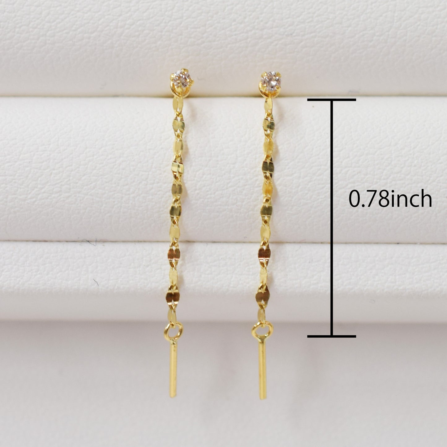 Only metal fittings K18YG stud earring Metal fitting Recommended for pearls 7mm - 9mm