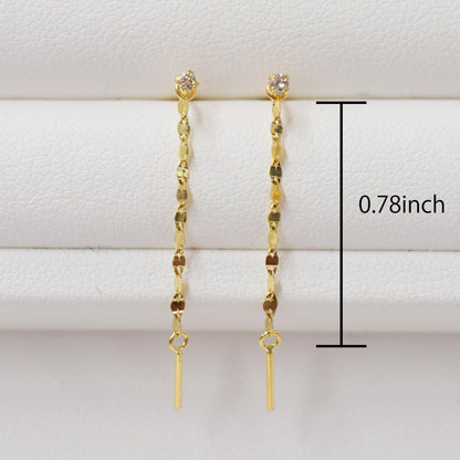 Only metal fittings K18YG stud earring Metal fitting Recommended for pearls 7mm - 9mm