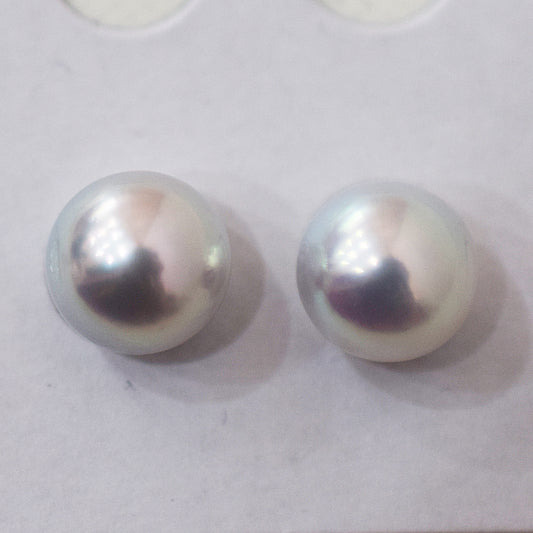 AAA rank Natural color 8.5mm -  9mm 1pair 2pc Loose Real akoya pearl Japan Japanese Seawater reenspearl あこや 真珠 日本