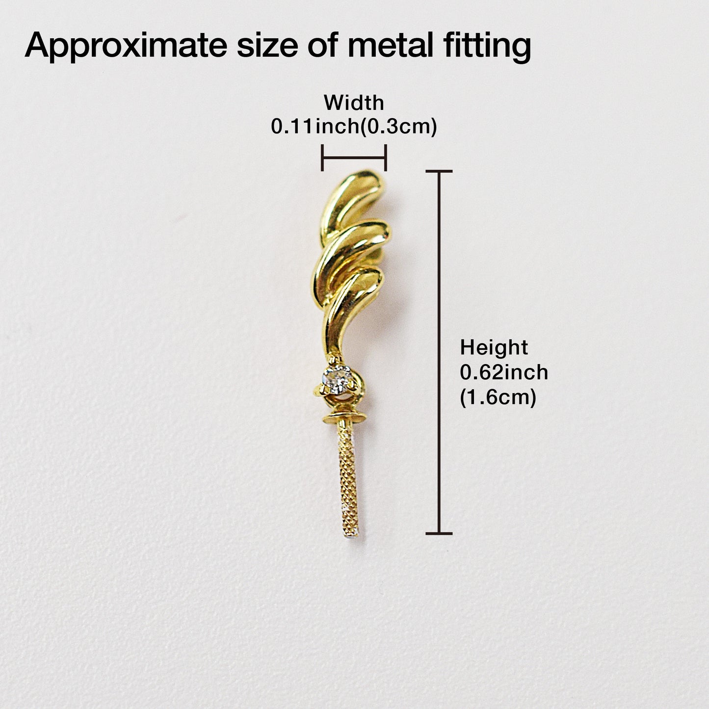 Only metal fittings 0.01ct K18YG Diamond Pendant top RP00021
