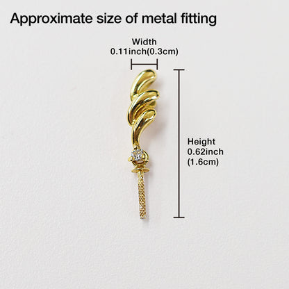 Only metal fittings 0.01ct K18YG Diamond Pendant top RP00021