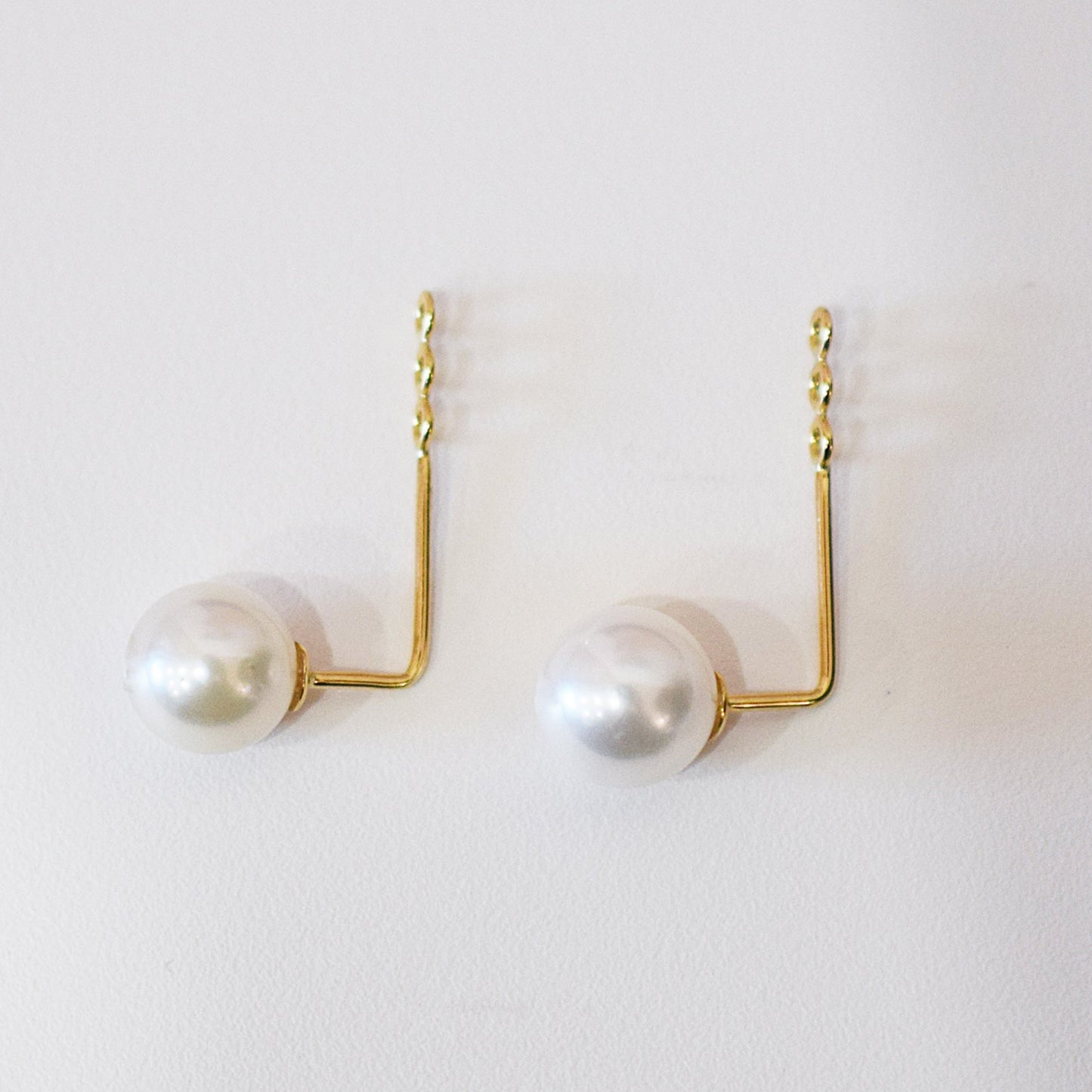 【K18YG / K14WG】Hanadama rank Whitepink 7.5mm - 8.5mm Earring jacket Seawater Real Akoya Pearl Japan anniversary Japanese Wedding あこや 真珠