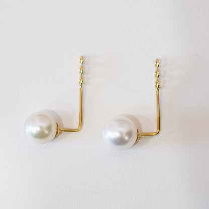 【K18YG / K14WG】Hanadama rank Whitepink 7.5mm - 8.5mm Earring jacket Seawater Real Akoya Pearl Japan anniversary Japanese Wedding あこや 真珠