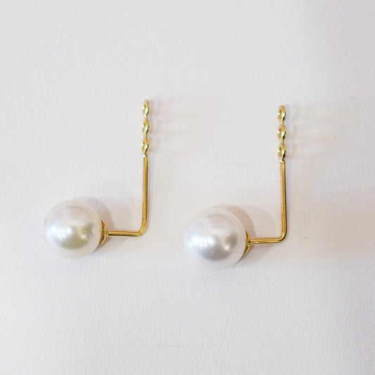 【K18YG / K14WG】Hanadama rank Whitepink 7.5mm - 8.5mm Earring jacket Seawater Real Akoya Pearl Japan anniversary Japanese Wedding あこや 真珠