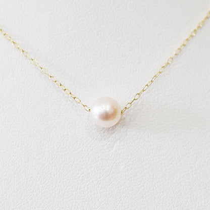 【K10 / K18】Rare White pink 5.5mm - 6.5mm Seawater Real Akoya Pearl necklace AkoyaPearl Japan あこや 真珠