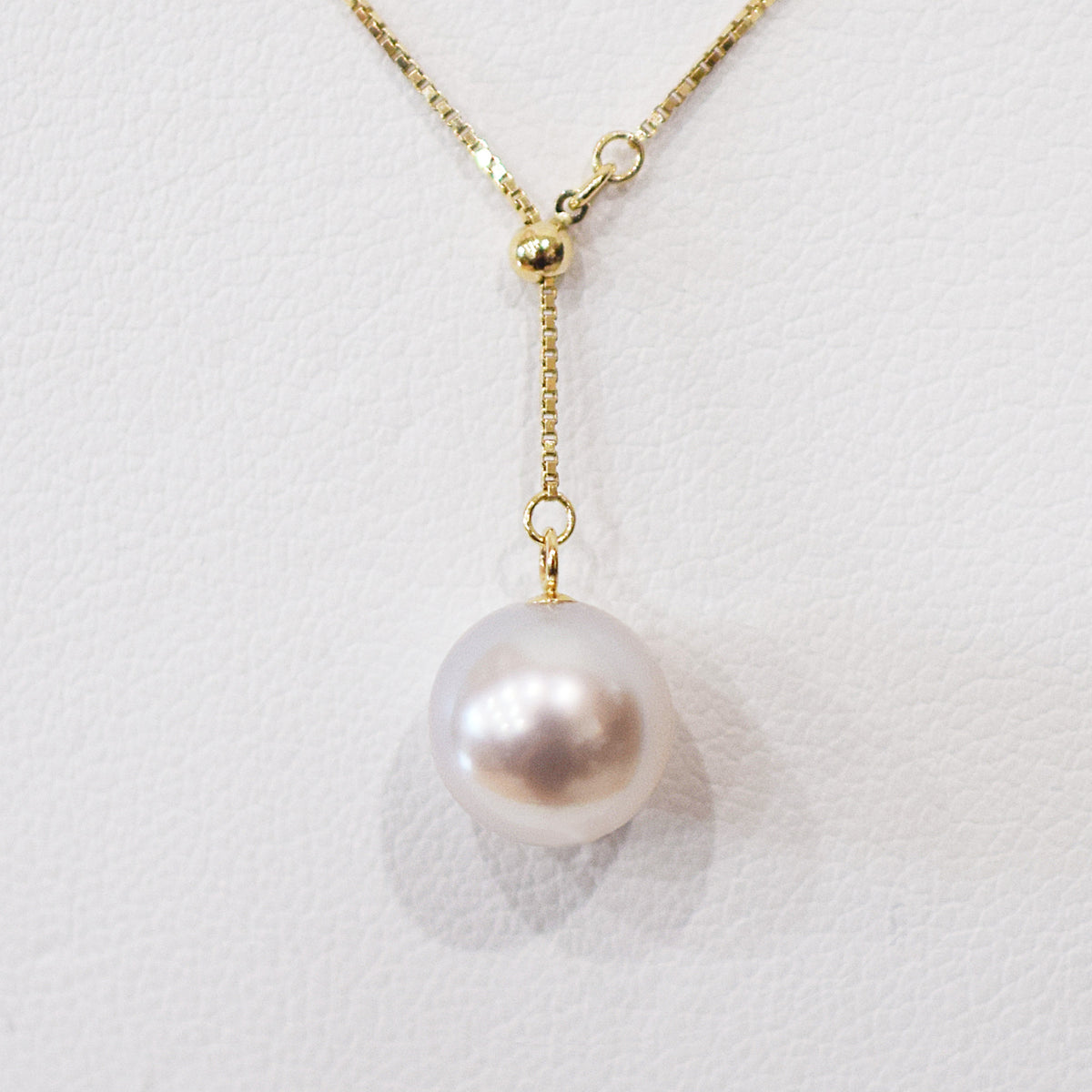 【K10YG / K10WG / K18YG / Pt850】Rare Natural color rank 8mm - 8.5mm Venetian chain Necklace Akoyapearl Japan あこや 真珠