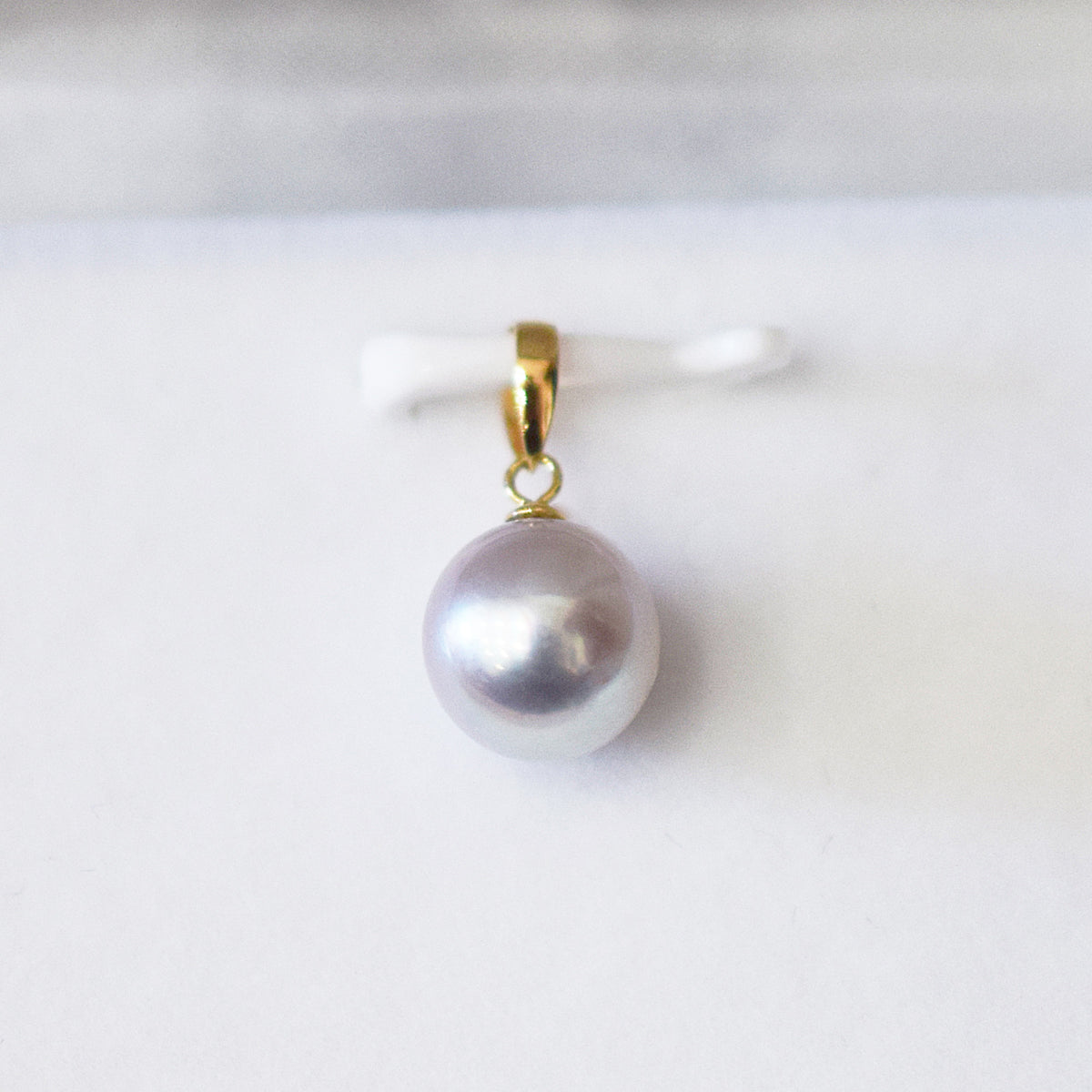 【K18YG / K18WG】Rare Pendant top Only Madama rank 7.5mm - 8.5mm Natural color Akoya Pearl Japan Akoyapearl birthday あこや 真珠 日本