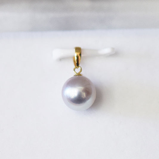 【K18YG / K18WG】Rare Pendant top Only Madama rank 7.5mm - 8.5mm Natural color Akoya Pearl Japan Akoyapearl birthday あこや 真珠 日本