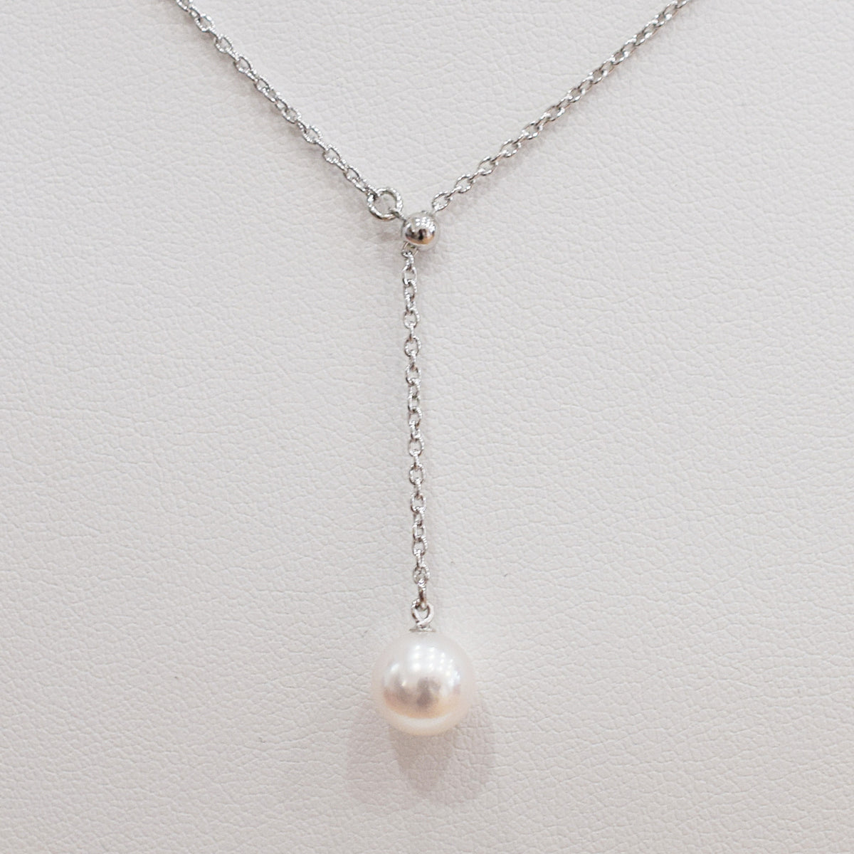 【SV925】Rare White pink 7.5mm - 8.5mm Seawater Real Akoya Pearl Azuki necklace AkoyaPearl Japan あこや 真珠