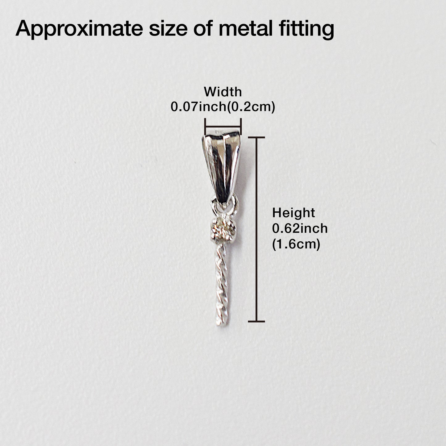 Only metal fittings 0.01ct K18WG Diamond Pendant top SIK0007