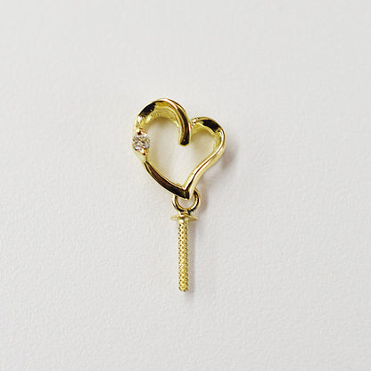 Only metal fittings 0.01ct K18YG Diamond Pendant top SIK00021