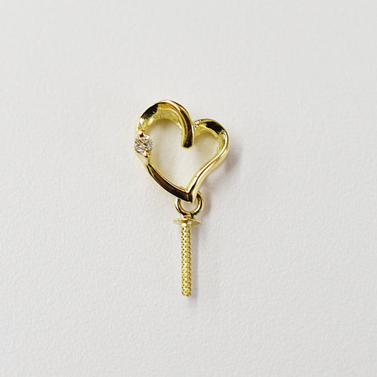 Only metal fittings 0.01ct K18YG Diamond Pendant top SIK00021