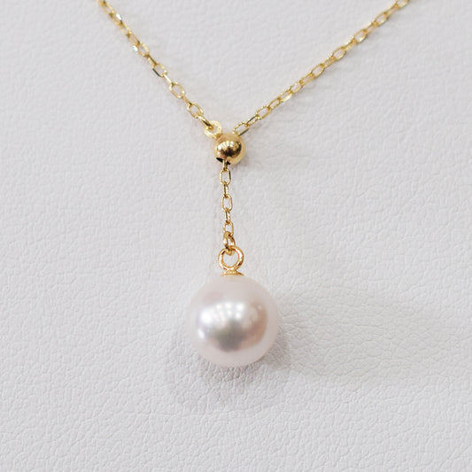 【K10 / K18 / Pt850】Rare White pink 7.5mm - 8.5mm Seawater Real Akoya Pearl necklace AkoyaPearl Japan あこや 真珠
