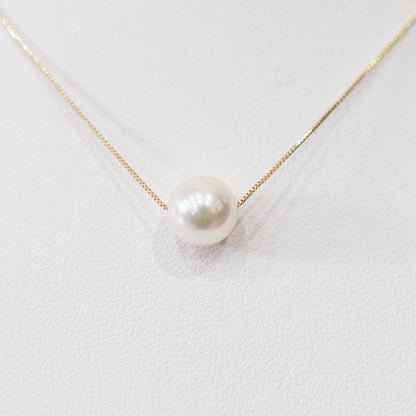 【K10 / K18】Rare White pink 7.5mm - 8.5mm Seawater Real Akoya Pearl necklace AkoyaPearl Japan あこや 真珠