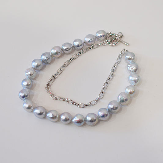 Limited to actual item Necklace Natural color Baroque 9mm - 10mm Real Akoya Pearl From Japan 17.5inch starand choker Japanese akoyapearl
