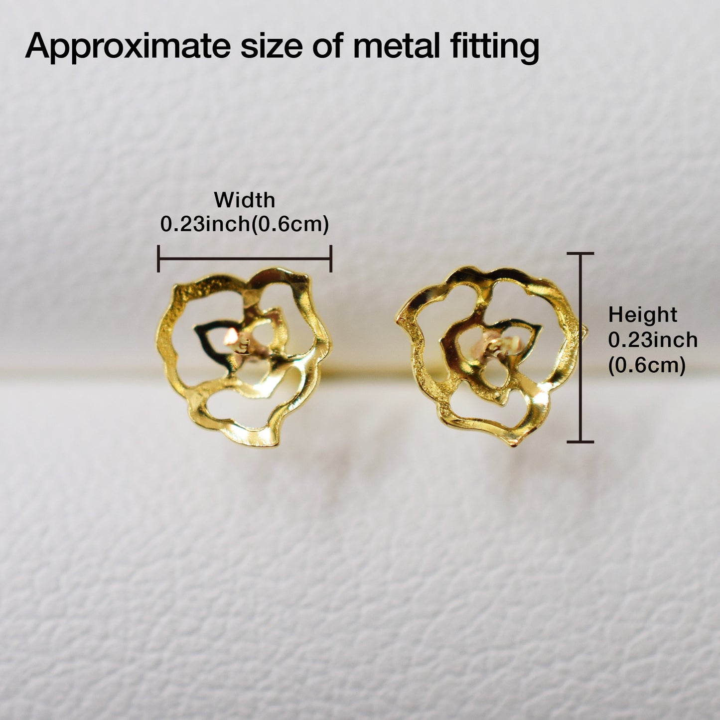Only metal fittings K18YG stud earring Metal fitting Recommended for pearls 5mm - 8mm