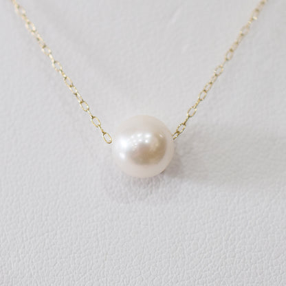 【K10 / K18】Rare White pink 7.5mm - 8.5mm Seawater Real Akoya Pearl necklace AkoyaPearl Japan あこや 真珠