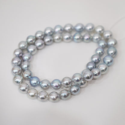 Limited to actual item Necklace Natural color Baroque 8mm - 9.5mm Real Akoya Pearl From Japan 16.5inch 42cm starand choker reenspearl