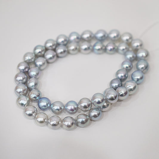 Limited to actual item Necklace Natural color Baroque 8mm - 9.5mm Real Akoya Pearl From Japan 16.5inch 42cm starand choker reenspearl