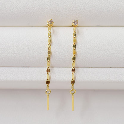 Only metal fittings K18YG stud earring Metal fitting Recommended for pearls 7mm - 9mm