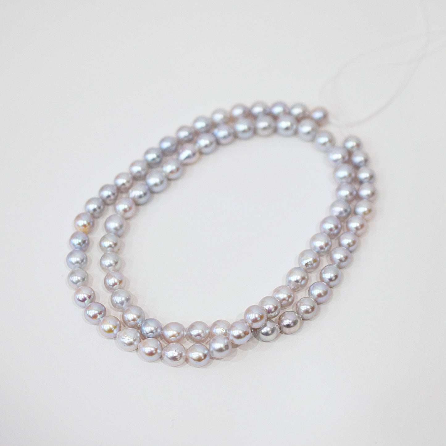 Actual product Necklace Natural color 6mm - 7.5mm Real Akoya Pearl From Japan 19.2inch 49cm starand choker reenspearl