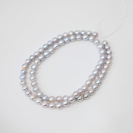 Actual product Necklace Natural color 6mm - 7.5mm Real Akoya Pearl From Japan 19.2inch 49cm starand choker reenspearl