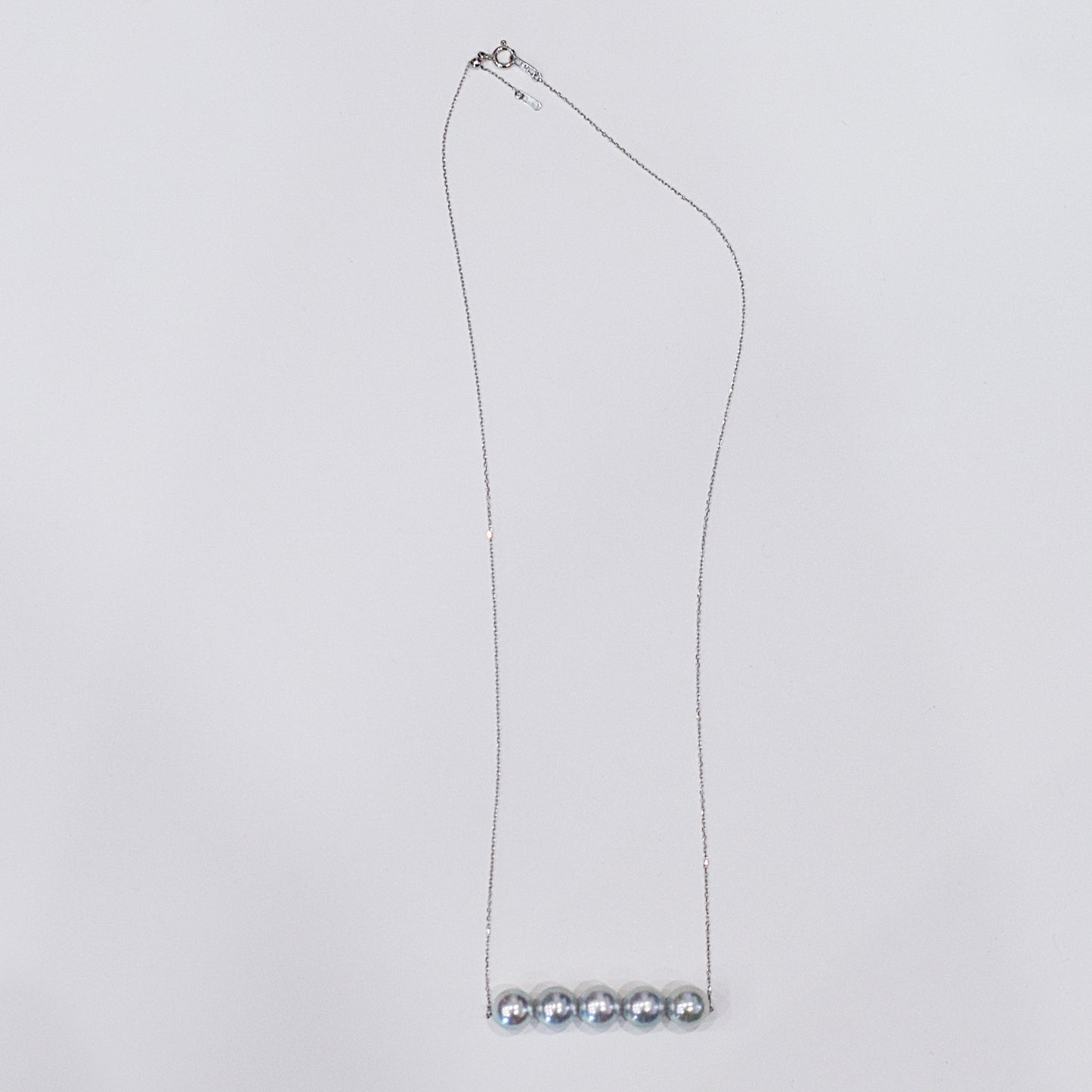 <SALE> Limited to actual item Rare Natural color blue 8.5mm - 9mm akoya pearl necklace 18K Real Japan reenspearl Japanese Seawater