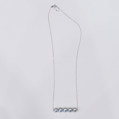 <SALE> Limited to actual item Rare Natural color blue 8.5mm - 9mm akoya pearl necklace 18K Real Japan reenspearl Japanese Seawater