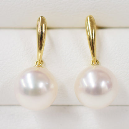 Hanadama rank White pink 7.5mm - 8.5mm Real Akoya Pearl K18YG Earrings Japan akoyapearl Japanese Seawater reenspearl あこや 真珠 日本 天草