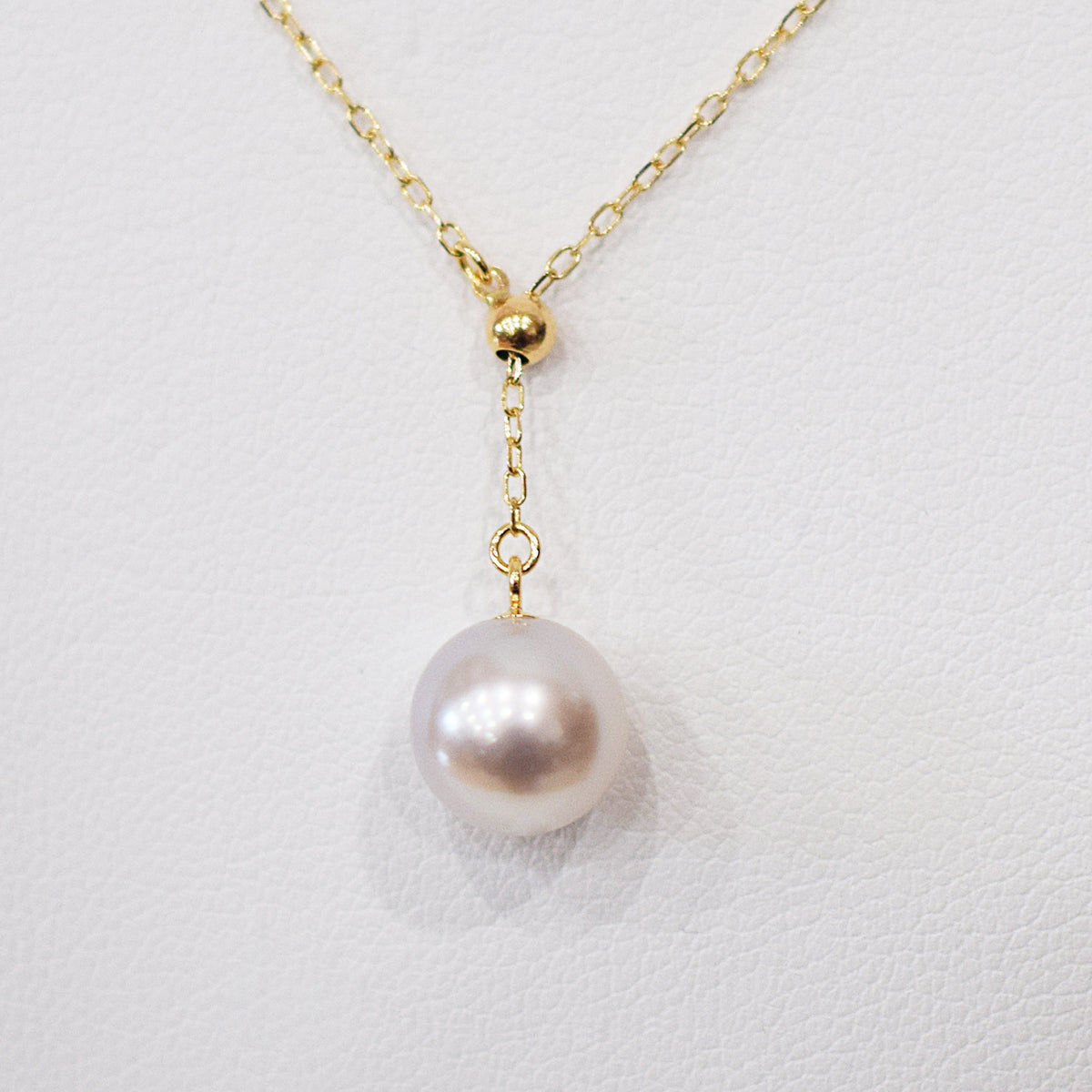 【K10YG / K10WG / K18YG / Pt850】Rare Natural color rank 8mm - 8.5mm Azuki chain Necklace Akoyapearl Japan あこや 真珠