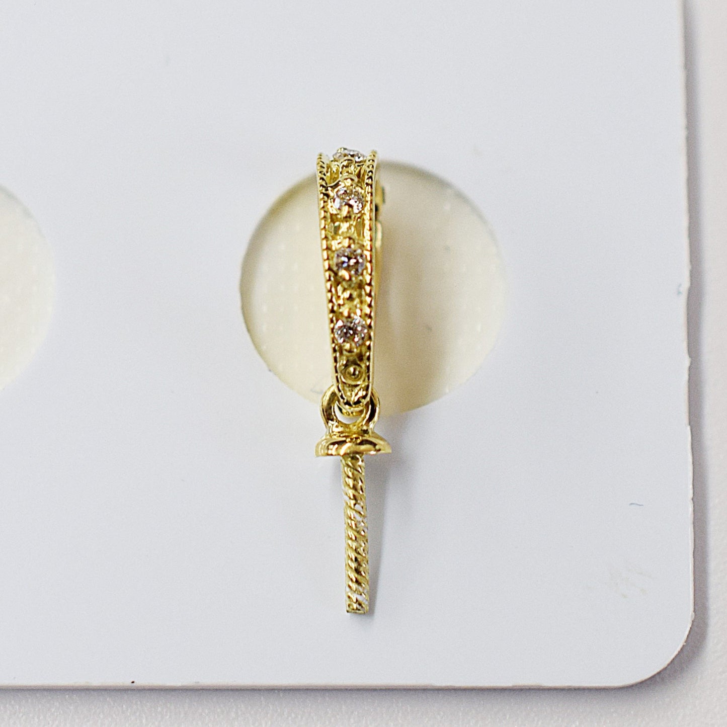 Only metal fittings 0.02ct K18YG Diamond Pendant top SIK00051