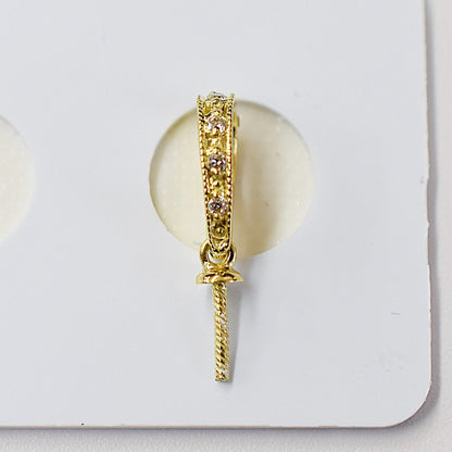 Only metal fittings 0.02ct K18YG Diamond Pendant top SIK00051