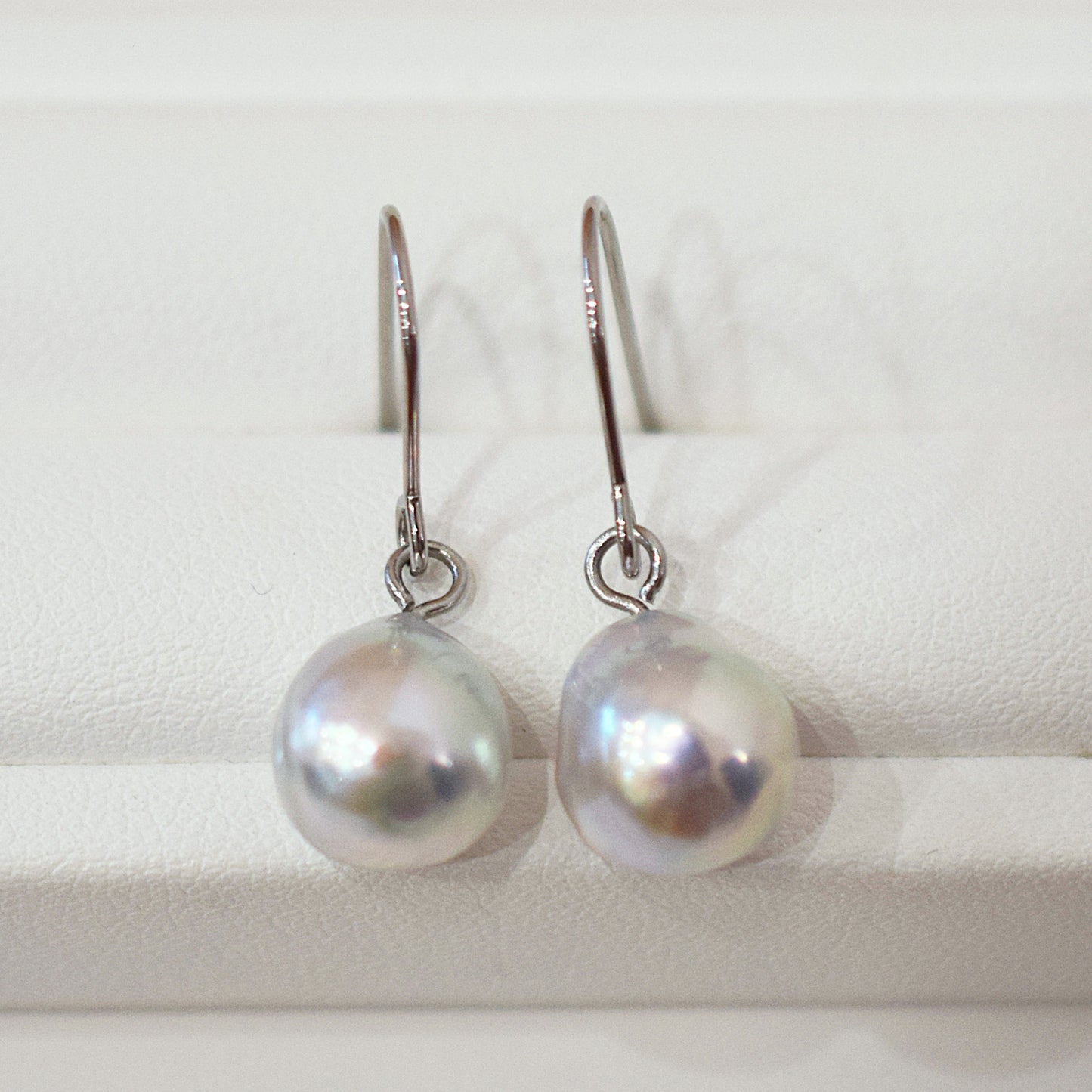 Actual product Natural color akoya Baroque pearl 10mm - 10.5mm Surgical Stainless Steel Seawater Akoya Pearl Hook Earrings Japan