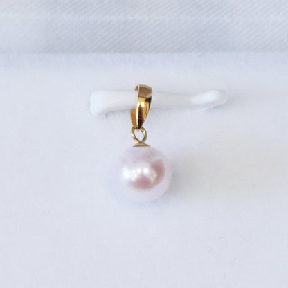 【K18YG / K18WG】Pendant top Only Hanadama rank Rare White pink 5.5mm - 6.5mm Akoya Pearl Japan Akoyapearl birthday あこや 真珠 日本 reenspearl