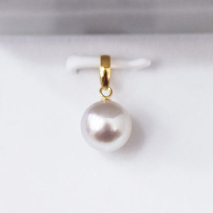 【K18YG / K18WG】Rare Pendant top Only Madama rank 7.5mm - 8.5mm Natural color Akoya Pearl Japan Akoyapearl birthday あこや 真珠 日本
