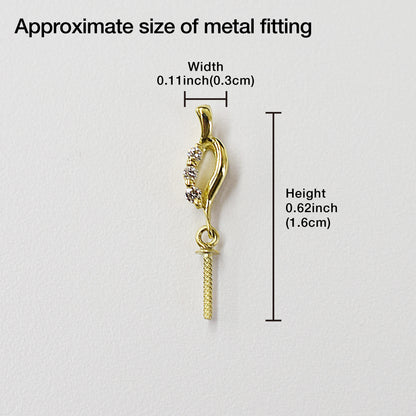Only metal fittings 0.02ct K18YG Diamond Pendant top SIK00811