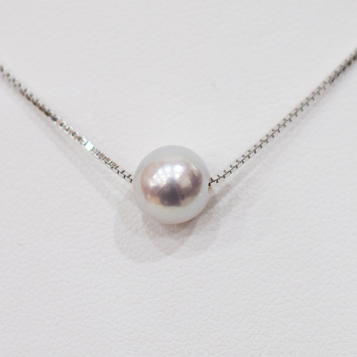 【SV925】Rare Natural color 8mm - 9mm Seawater Real Akoya Pearl Venetian necklace AkoyaPearl Japan あこや 真珠