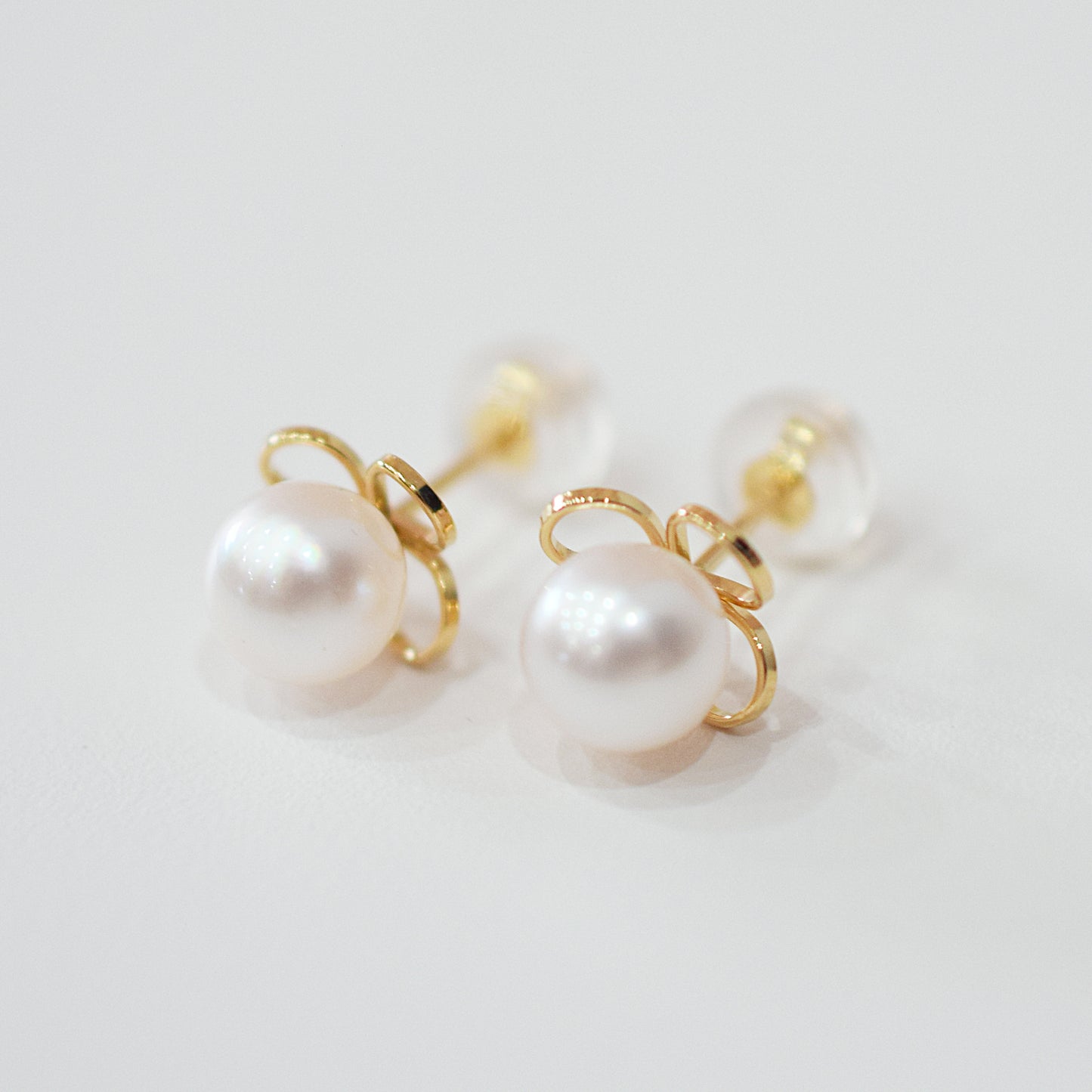 【K18YG / K14WG】Hanadama rank 6mm - 6.5mm Seawater Akoya Pearl White Pink Stud Earring Japan anniversary Japanese Seawater birthday 真珠 あこや 花珠級