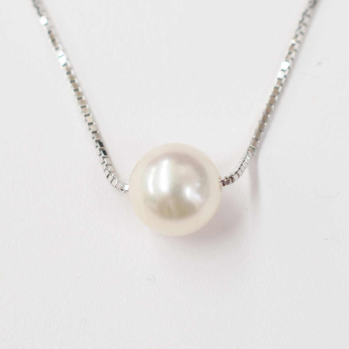 【SV925】Rare White pink 7.5mm - 8.5mm Seawater Real Akoya Pearl necklace AkoyaPearl Japan あこや 真珠