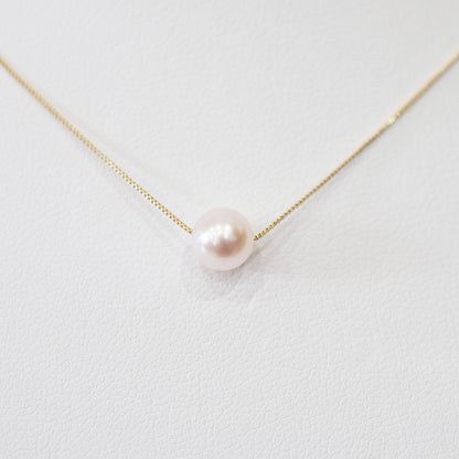 【K10 / K18】Rare White pink 5.5mm - 6.5mm Seawater Real Akoya Pearl necklace AkoyaPearl Japan あこや 真珠