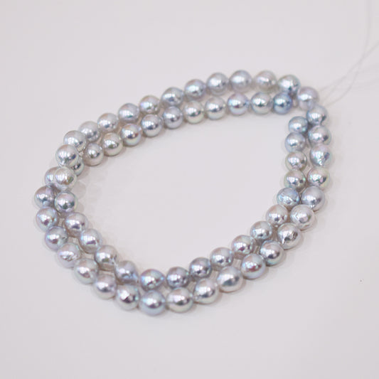 Actual product Necklace Natural color 6mm - 7.5mm Real Akoya Pearl From Japan 16.9inch 43cm starand choker reenspearl