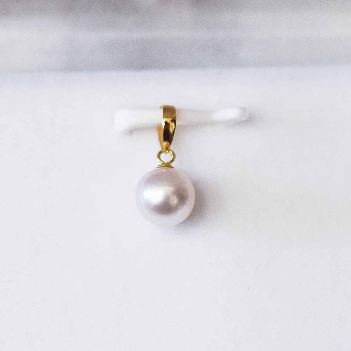 【K18YG / K18WG】Pendant top Only Hanadama rank Rare White pink 5.5mm - 6.5mm Akoya Pearl Japan Akoyapearl birthday あこや 真珠 日本 reenspearl