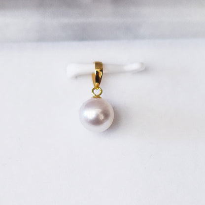 【K18YG / K18WG】Pendant top Only Hanadama rank Rare White pink 5.5mm - 6.5mm Akoya Pearl Japan Akoyapearl birthday あこや 真珠 日本 reenspearl