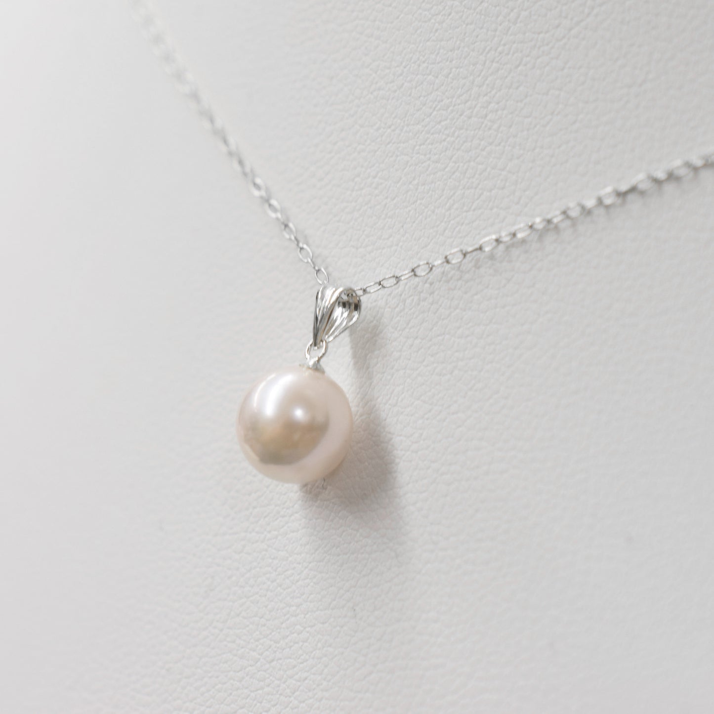 【K18YG / K18WG】Hanadama rank White pink 8mm - 8.5mm pendant necklace Akoya Pearl Real Japan Seawater pearl reenspearl akoyapearl