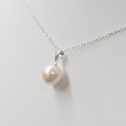 【K18YG / K18WG】Hanadama rank White pink 8mm - 8.5mm pendant necklace Akoya Pearl Real Japan Seawater pearl reenspearl akoyapearl