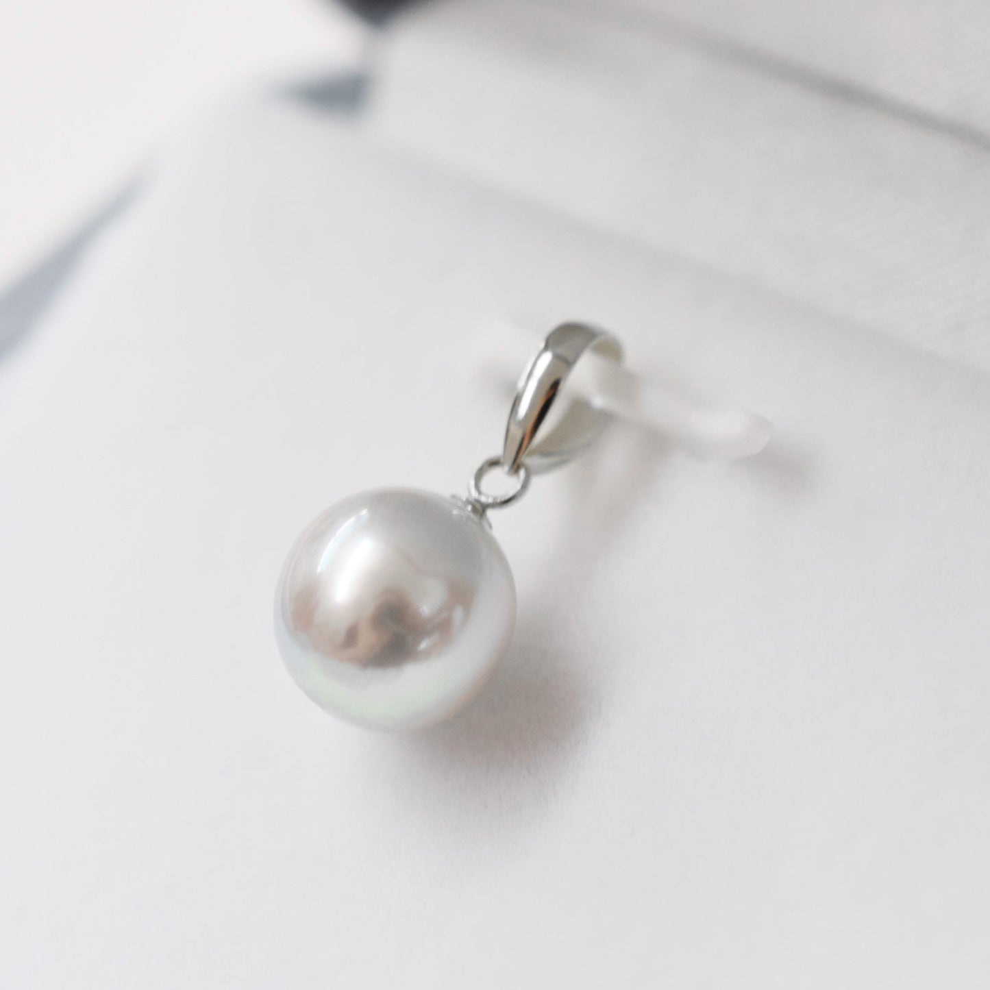 【K18YG / K18WG】Pendant top Only Madama rank 8.5mm - 9mm Natural color Akoya Pearl Japan Akoyapearl birthday あこや 真珠 日本