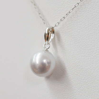 【K10 / K18】Rare Natural color 8.5mm - 9.5mm pendant necklace Akoya Pearl Real Japan Seawater pearl reenspearl akoyapearl 日本産 熊本 天草