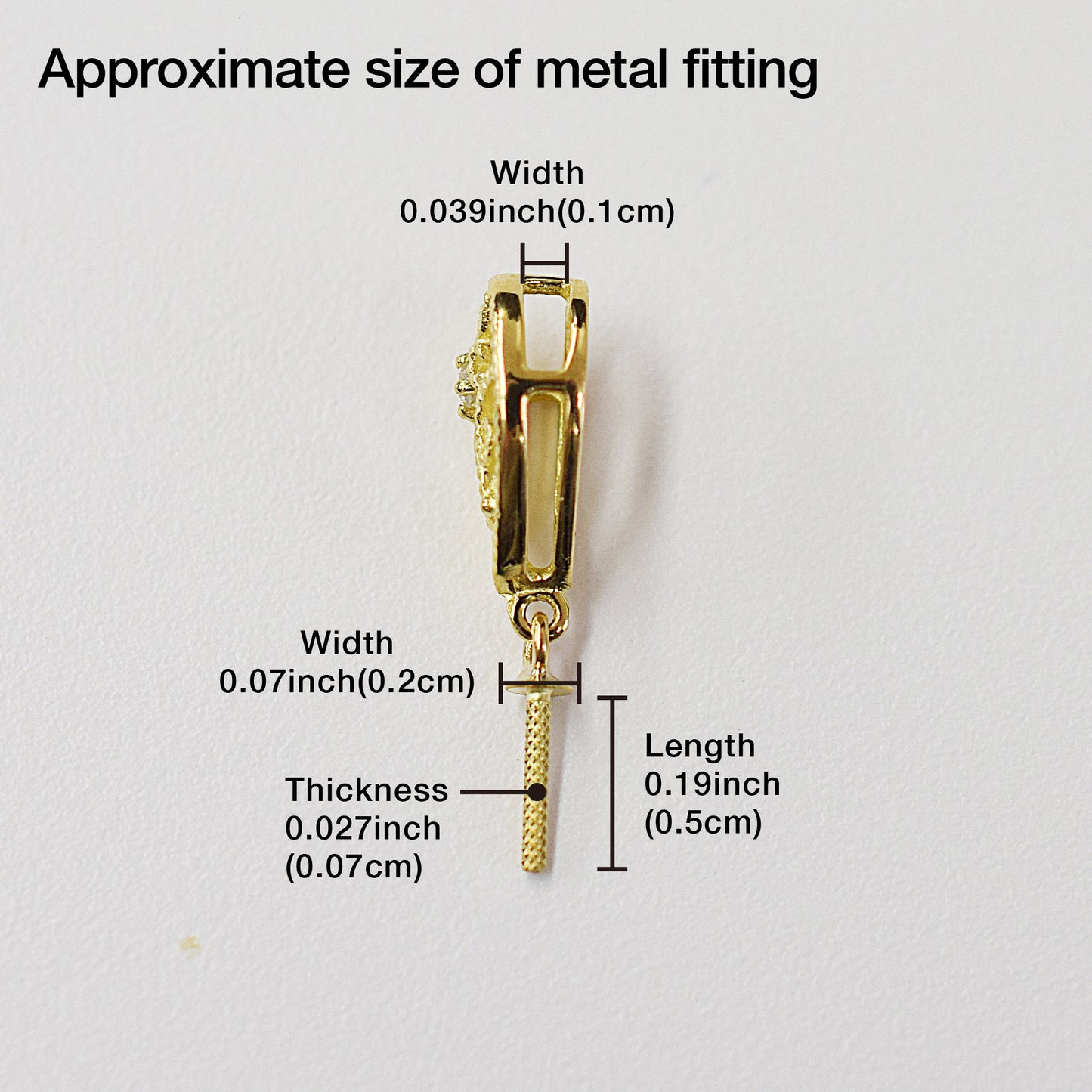 Only metal fittings 0.01ct K18YG Diamond Pendant top RP00031