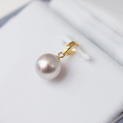 【K18YG / K18WG】Rare Pendant top Only Madama rank 7.5mm - 8.5mm Natural color Akoya Pearl Japan Akoyapearl birthday あこや 真珠 日本