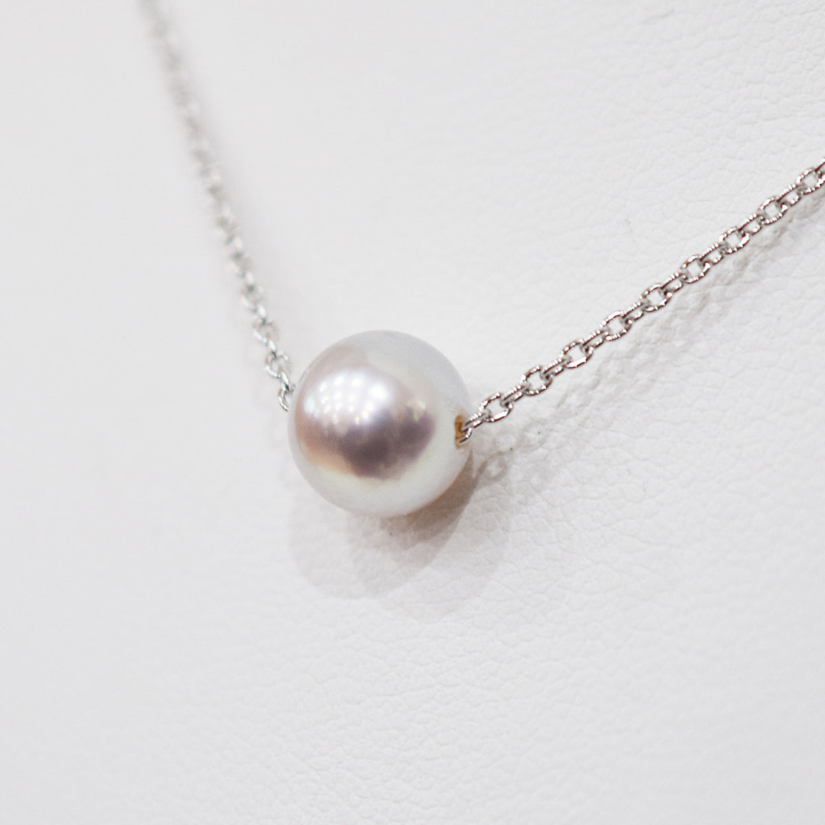 【SV925】Rare Natural color 8mm - 9mm Seawater Real Akoya Pearl necklace AkoyaPearl Japan あこや 真珠